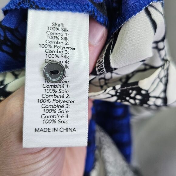 Elizabeth and James Nathena Silk Crepe Sleeveless Blouse Size Small - Picture 10 of 11